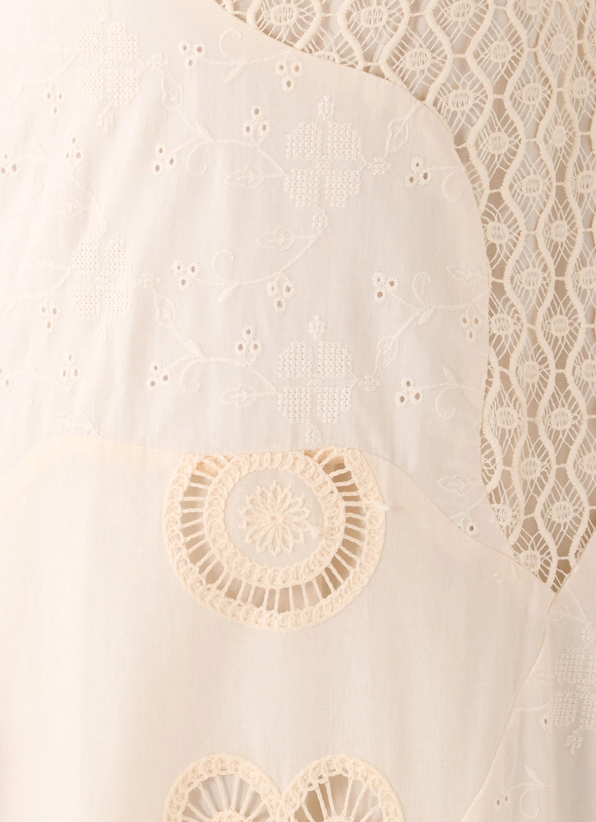 Fabienne Spliced Cotton Maxi Dress - Ivory